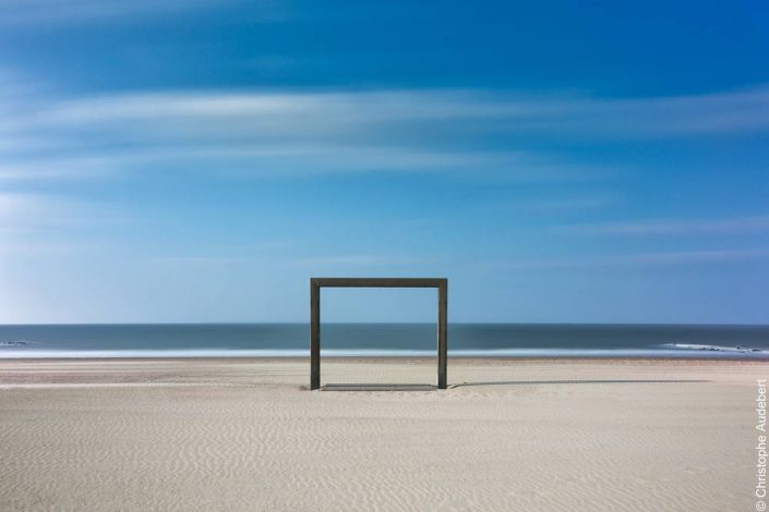 Cage de but sur la plage de Knokke le Zoute