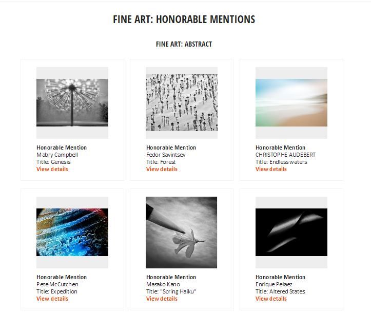 Gagnants du concours ND Awards 2015 catégorie Abstract