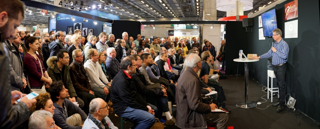 Conférence photo "Pose longue" par Christophe Audebert au Salon de la Photo 2017